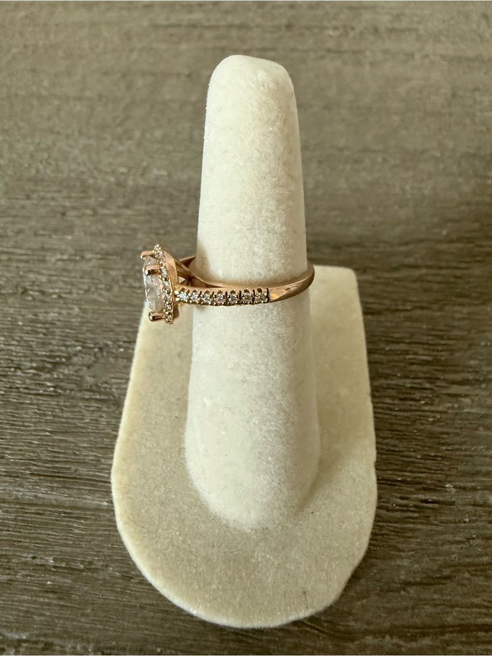 Charles & Colvard Forever One 1.97 Ctw Cushion Moissanite Halo 14k Rose Gold Sz5 — image 2 of 6